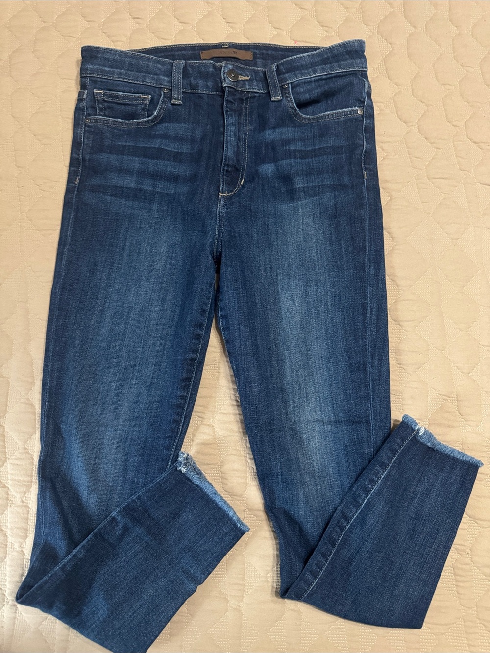 JOES JEANS Women’s Dark Indigo Skinny Jeans with Raw Hem Size 28